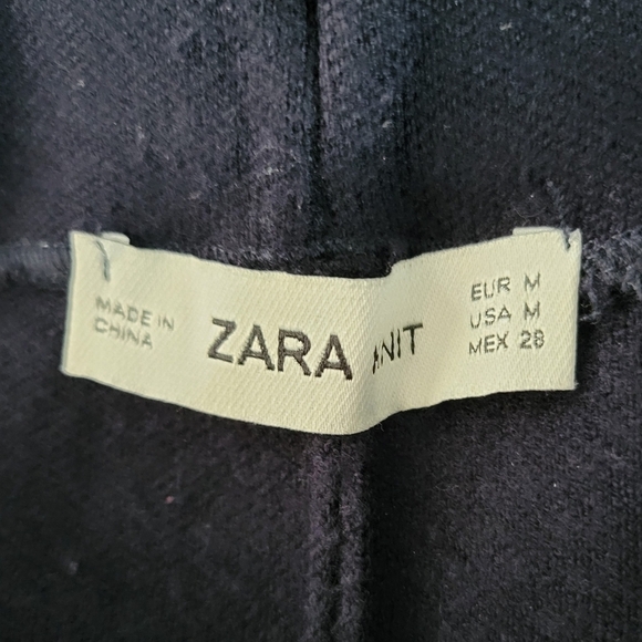 ZARA // cropped straight leg elastic waist side stripe knit pants - Picture 6 of 9